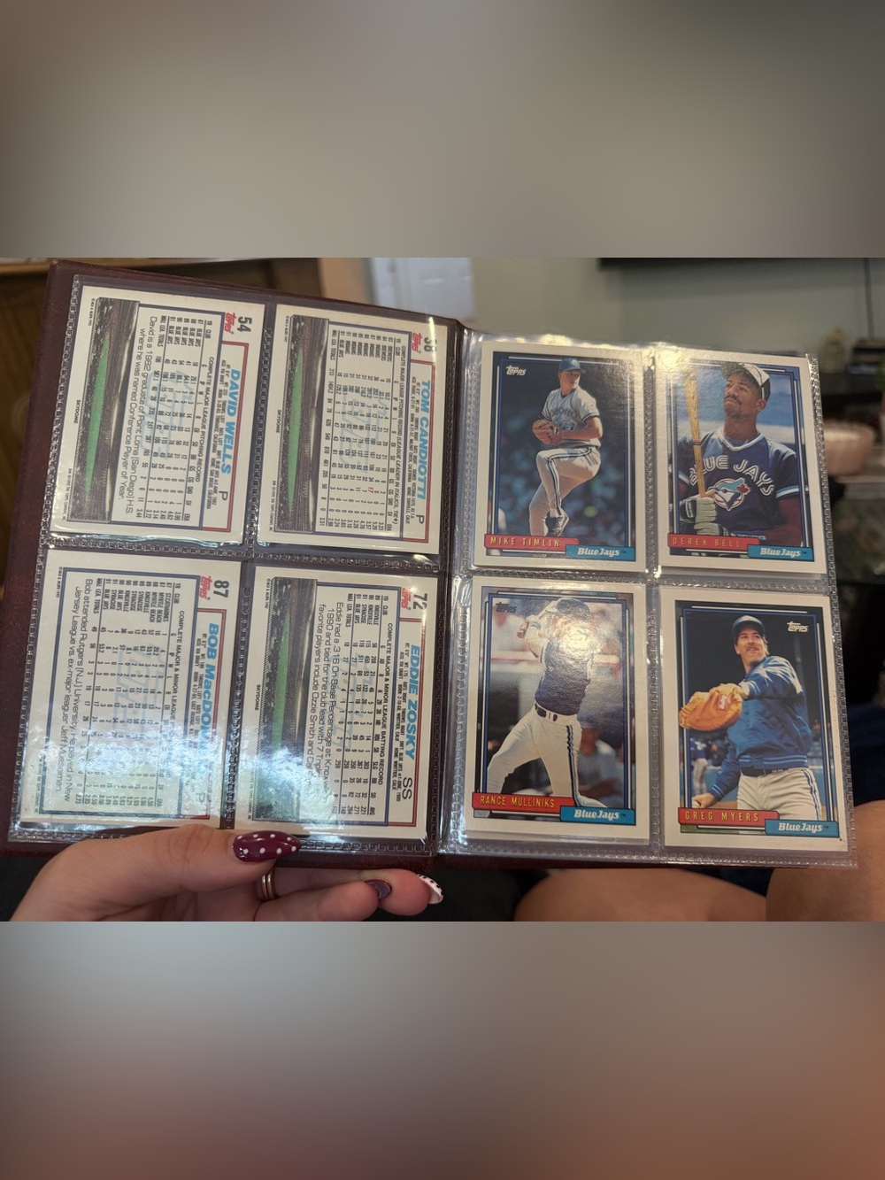 Topps 1992 Blue Jays Baseball Card Booklet